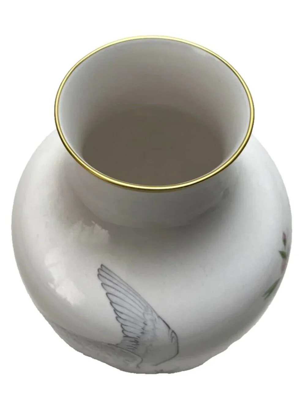 Edward Marshall Boehm Studios Bone China Tranquility Vase Happiness Forever VTG